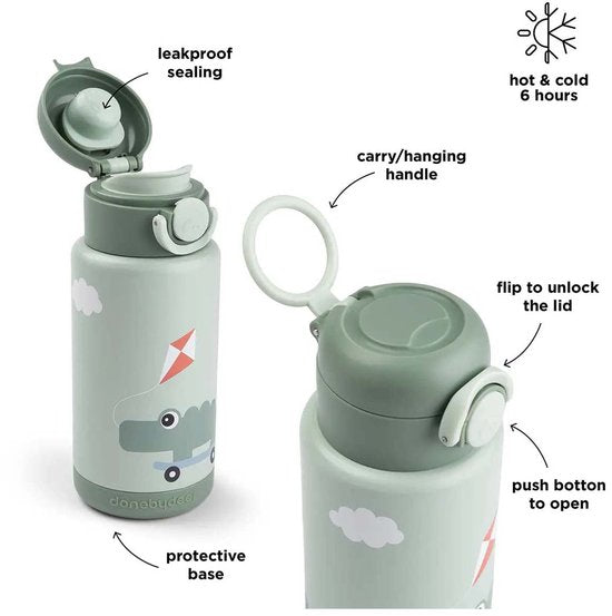 Done by Deer Thermoflasche - Spielplatz - Grün - 340 ml