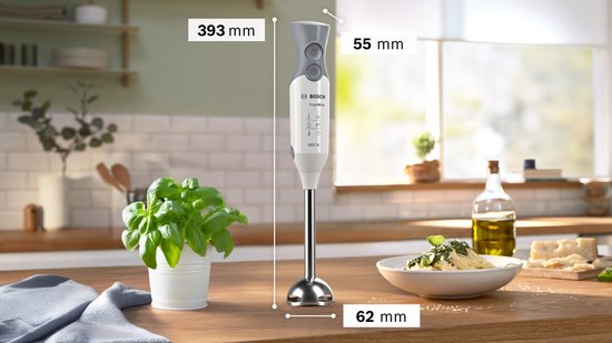 Bosch MSM66110 ErgoMixx - Stabmixer - 600W - Inklusive Messbecher - Weiß/Grau