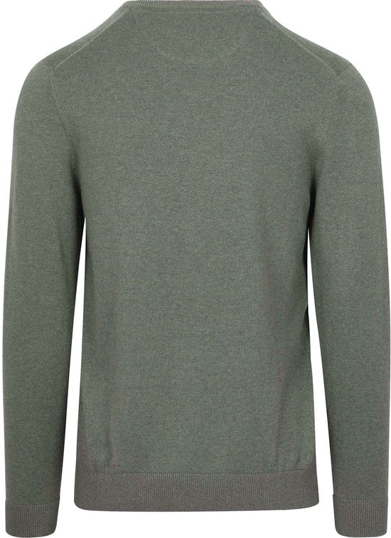 McGregor Pullover aus Merinowolle mit V-Ausschnitt, salbeigrün – Größe S – Herren – Pullover
