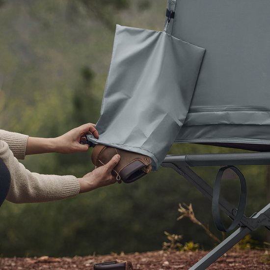 SoBuy OGS32-II-HG Aufblasbares Camping-Zelt - Textil - 193x161cm - Grau