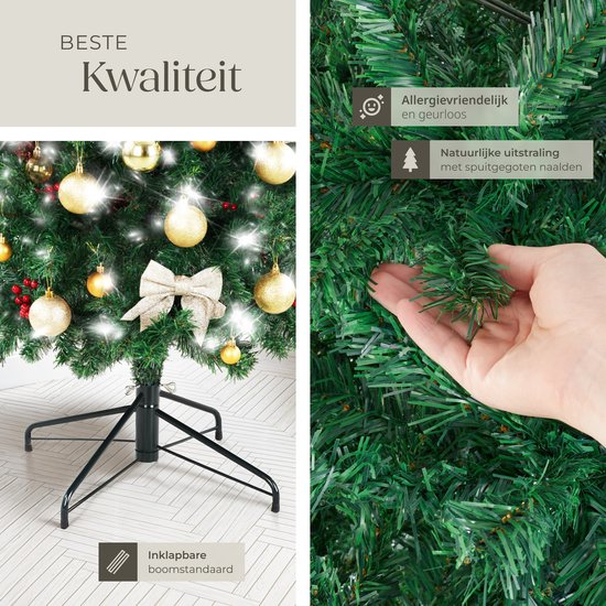 tectake® Künstlicher Weihnachtsbaum - Naturgetreu mit biegsamen Ästen - Voluminös - Stabil und einfach zu montieren - Künstlicher Weihnachtsbaum als Weihnachtsdekoration - 200 cm - 832 Äste - grün