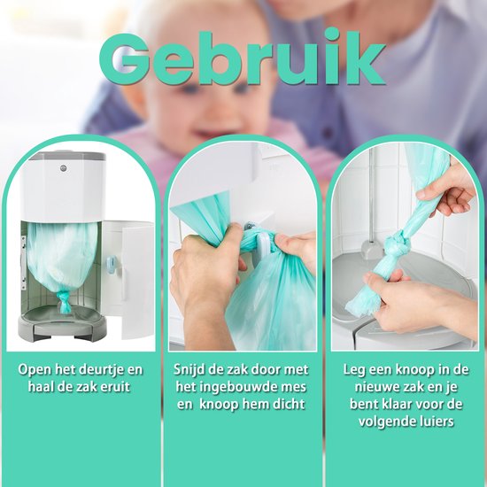 Saaf Windeleimer Nachfüllpackung geeignet für Korbell - 6 Stück - 15/16 Liter - Parfümierte Nachfüllpackung