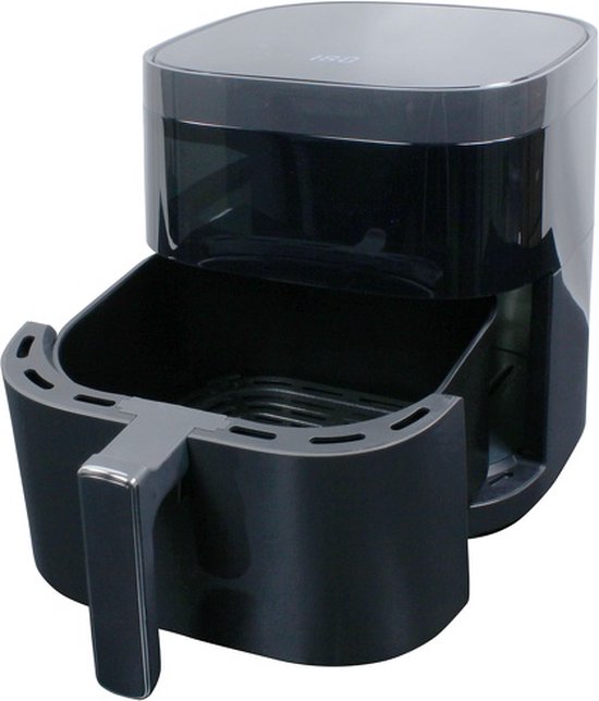 Wartmann Airfryer - PFAS-freie Heißluftfritteuse mit Sichtfenster - Neues Modell - 5,7 Liter - 10 Programme - 1700 Watt - Schwarz