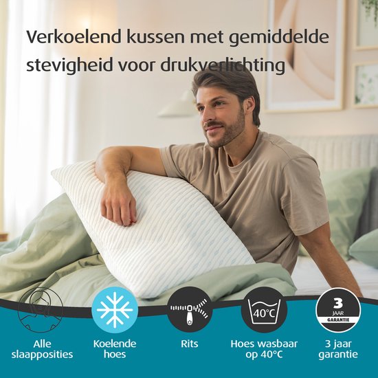 TEMPUR Prima SmartCool Kissen Medium - 2er-Set - 60 x 50 cm - SmartCool Technologie - Weiß