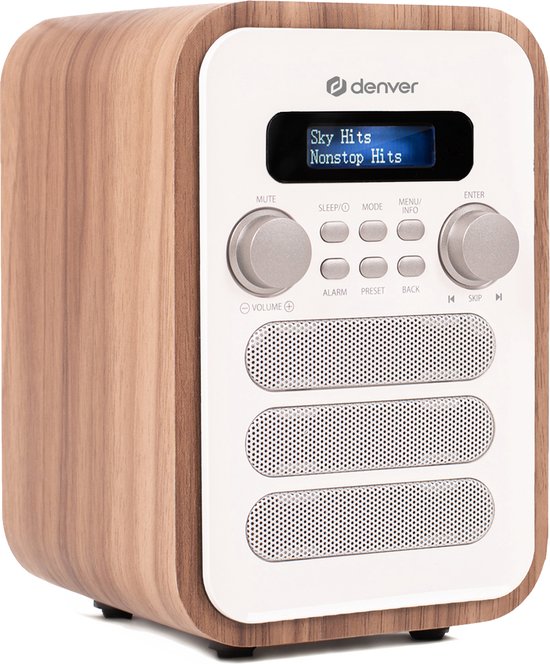 Denver DAB-Radio - Retro-Radio - Bluetooth - DAB+/ FM-Radio - DAB48W