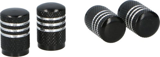 Dunlop Ventilkappen Av Aluminium Schwarz 4 Stück