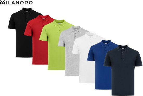Milanoro - 2XL - Poloshirt - Herren - Marineblau