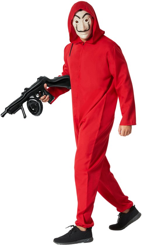 Dressforfun La Casa de Papel - Geldraub - Unisex Kostüm maskierte Bankräuber - M - Kostüm Karneval - Halloween - Verkleiden - Partykleidung - Karnevalskleidung - Party - Partykleidung