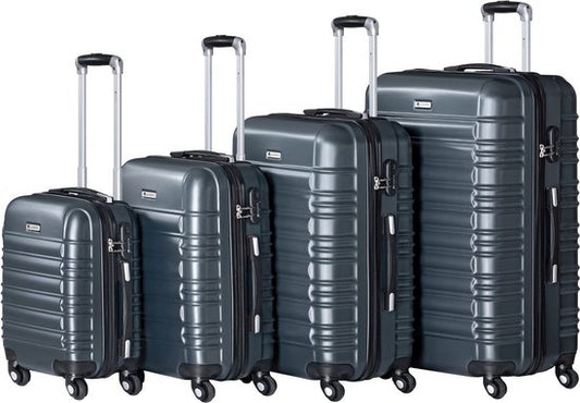Trolley Reisekoffer Set / Kofferset Rom - 4-teilig - Anthrazit - ABS