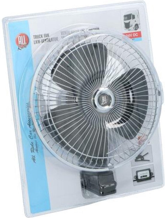 All Ride Mini Fan 24V - Lkw- und Pkw-Lüfter - mit Clip und Netzkabel 2M