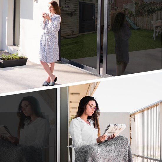 Homewell Verdunkelungstuch 70x300cm - Fensterfolie Verdunkelung - 100% Verdunkelung - Blendschutz, Isolierung und Sonnenschutz - Wiederverwendbar - Statisch - Schwarz