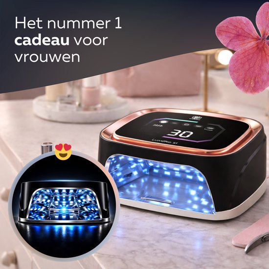 Beeperfect® UV-Lampe Gel-Nägel - Nagellampe - Nagellampe UV Led - Nageltrockner - Kabellos - Reflektierende Innenseite - Rose Gold