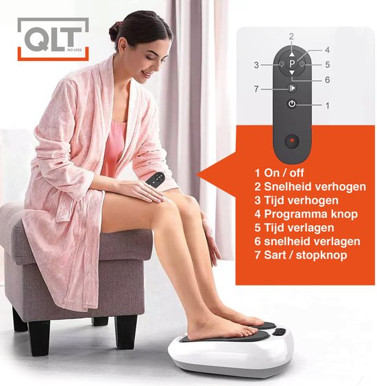 QLT VibroPulse Pro Bein- und Fußmassagegerät - 10 Programme - 20 Geschwindigkeiten