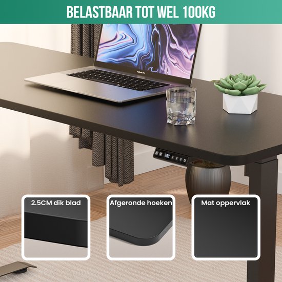 Avalo Desktop Loose 140x60cm - Schwarz - Tischplatte - Elektrische Tischplatte
