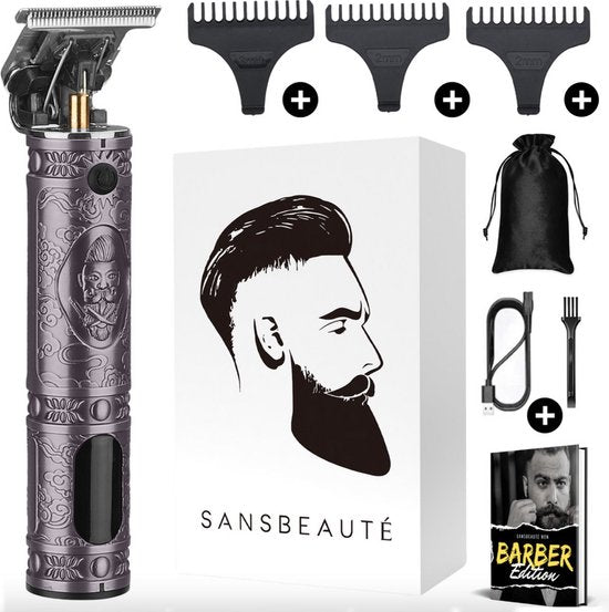 Professionelle kabellose T-Klingen-Haarschneidemaschine - Sansbeauté® Buddha Trimmer - Bartschneider - Haarschneider Herrenkopfhaar - Cheveux Haar - Haartrimmer - Friseur Haar Maschine - Haarschneider - Barbier Haarschneider - Friseurset