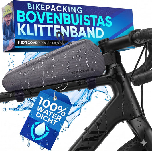Nextcover Bikepacking-Rahmentasche – 46 cm – 3,6 l – wasserdicht – schwarz