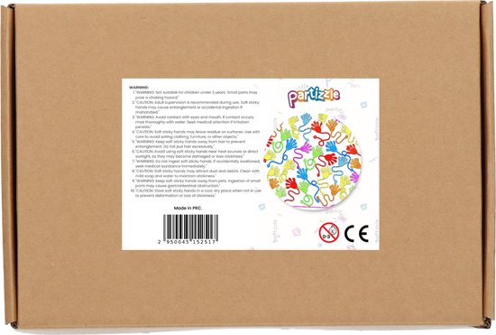 Partizzle 48x Sticky Hands - Sticky Hands Hand Out Gifts - Grabbelton Treat Gifts - Sensory Small Toys - Für Kinder & Kleinkinder