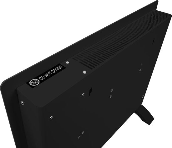 VONROC Luxury electric heater - Konvektorheizung mit Glasscheibe - 750W/1500W - Beheizt Räume bis zu 18m2 - Gesteuert sowohl mit App (über Wifi) als auch manuell - Einstellbarer Thermostat und Timer - Schwarz