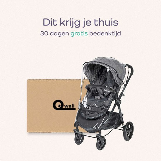 Qwali Regenschutz Kinderwagen Universal - Kinderwagen - Regenschutz Buggy - Kinderwagenzubehör