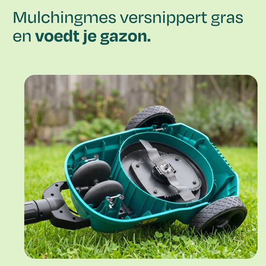 VONROC Mini-Elektrorasenmäher 20V - 22 cm - Mähen und Mulchen in einem - Drei einstellbare Schnitthöhen: 30mm, 40mm, 50mm -- Inkl. Reinigungswerkzeug - Ohne Akku und Ladegerät