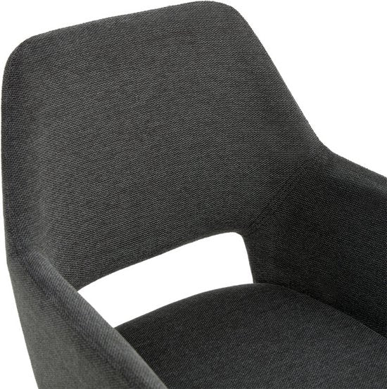 Multifurn - Esstischstuhl 'Tess' (Samt, Anthrazit, 2er Set)