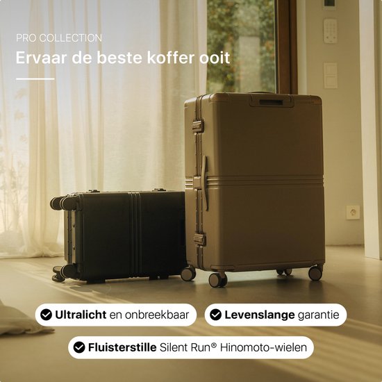 ONYX Hybrid Pro Check-in Koffer Large 100 Liter - Recyceltes Polycarbonat und reißverschlussloses Design - Reisekoffer mit TSA-Schloss und Spinner-Rollen - Leichter Trolley mit Laptop-Fach - Desert Clay