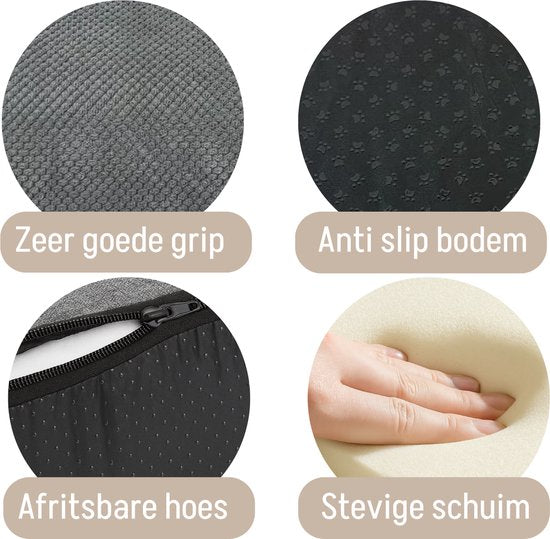 By Cee Cee Hundeschritte für Hunde - Hundeschritte Stabil - Hundeschritt - 3 Stufen - 40x57x40cm - Braun und Beige - Kai