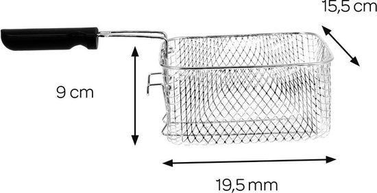 Inventum GF431B - Fritteuse - 3 Liter - bis zu 190 Grad - 2200 Watt - Kaltzone - Fritteuse - Schwarz