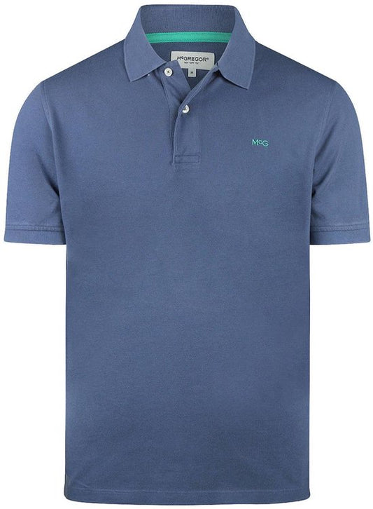 McGregor Polo Shirt Classic Polo Vintage Blau Herren Größe - M