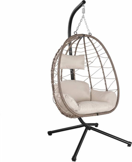 Juskys - Aria Hängesessel - Inklusive Untergestell - Beige