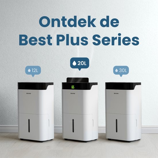 Auronic Luftentfeuchter - Better Plus Series - 20L - Schlafzimmer, Badezimmer, Wohnzimmer und Büro - Luftbefeuchter für Innenräume - Weiß