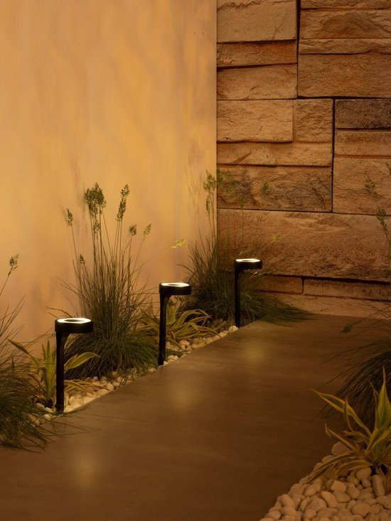Luxform AYR Orange Solar Gartenleuchten - 2 Stück - LED - Schwarz