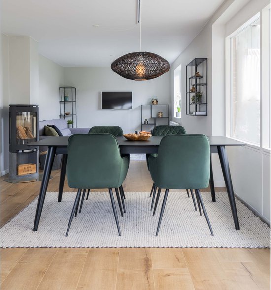 House Nordic Harbo Esszimmerstuhl Samt Grün - 2er Set