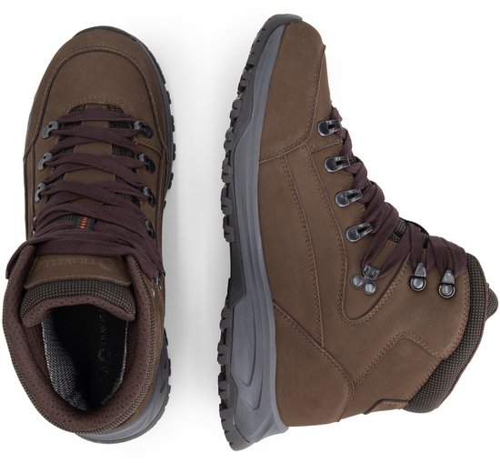 Travelin' Glesborg Men - Halbhohe Wanderschuhe - Wasserdicht - Braun - Größe 44