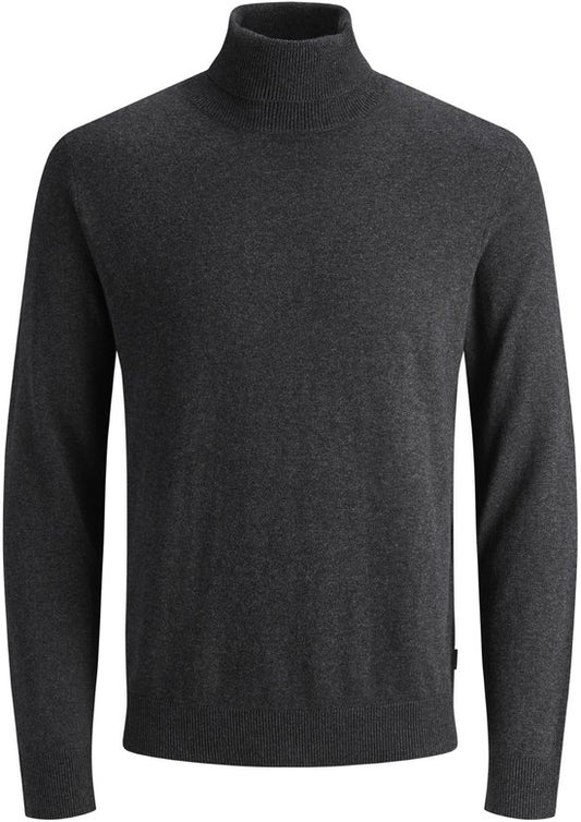 Jack & Jones - Herrenpullover Emil Knit Rollkragen - Grau - Größe XXL
