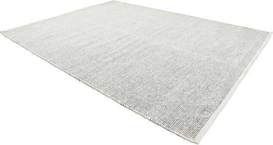 Lifa Living Teppich - Wolle & Baumwolle - Gewebt - 160x230 cm - Skandinavisches Design - Schwarz/Weiß
