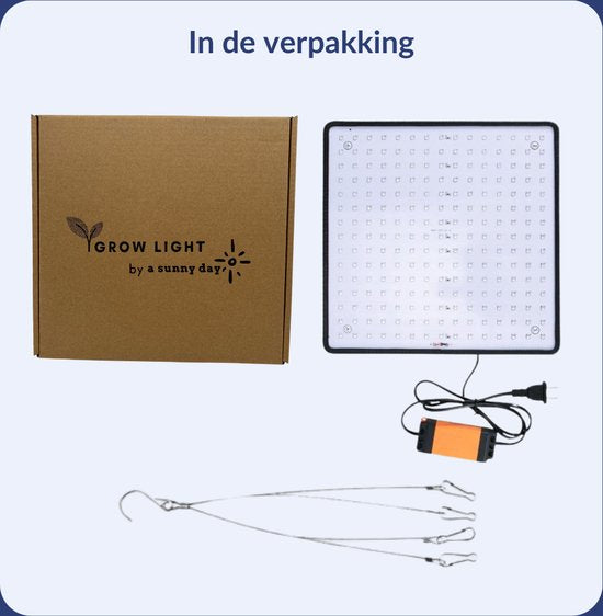 a sunny day LED Wachstumslicht - Wachstumslampe - Vollspektrum - grow & bloom - Wachstumslicht - Wachstumslampe Vollspektrum - 45 Watt - 30 x 30 cm - 225 LEDs