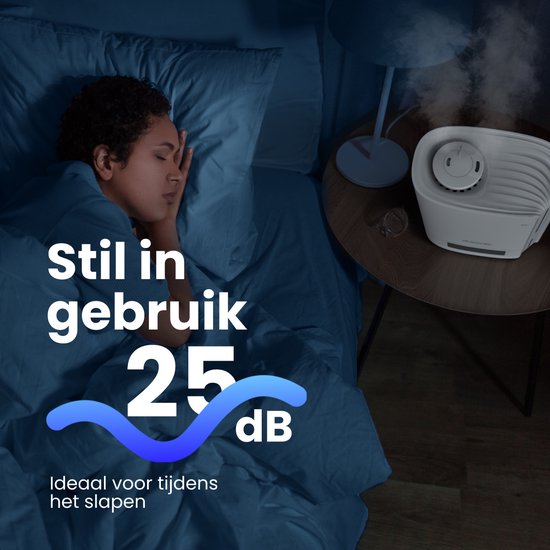 Auronic Luftbefeuchter - 5 Liter - Geeignet für Wohnzimmer, Büro, Schlafzimmer, Babyzimmer und mehr - BPA-frei - Weiß