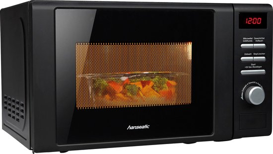 Hanseatic Mikrowellenherd 819021, Grill, 20 l, schwarz