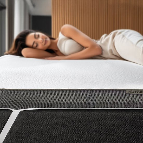 Twin Motion® Topper 160x200 cm - Topdekmatras - Matratzenauflage - Hybrid Gel Memory Foam - Mittlere Festigkeit - 8 cm dick