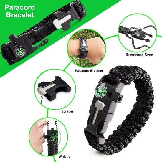 Garpex® Notfallpaket – Survival-Kit – Komplettes Überlebenspaket – Survival-Set – Camping-Set – Outdoor-Set – Erste-Hilfe-Set