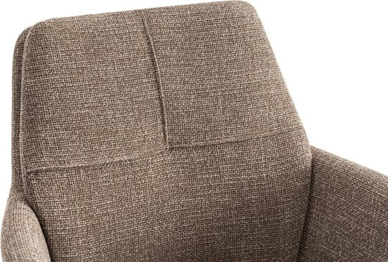 Furnihaus Esszimmer-Drehstuhl Milou mit Armlehne Taupe