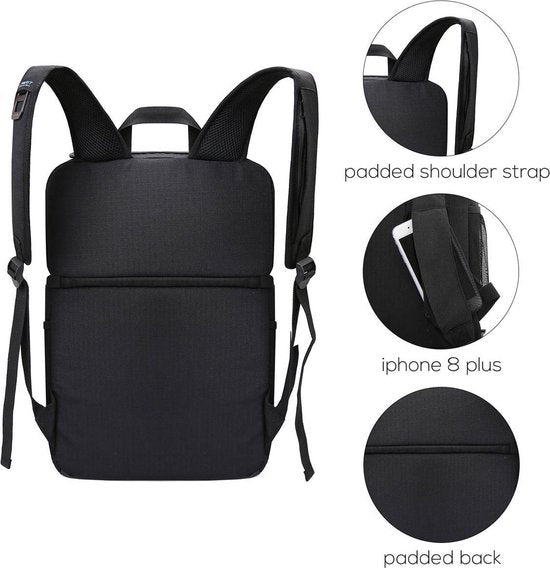 Kühlrucksack (28L) - Für 16 Dosen - Lunchtasche für Frauen und Männer - Schwarz