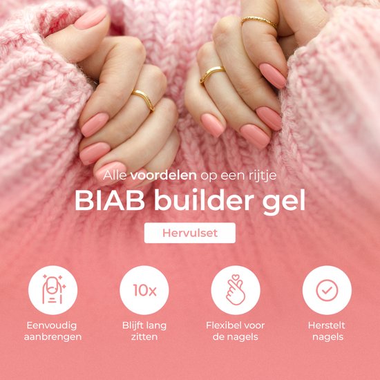 Moods Gellac BIAB - Builder in a Bottle - BIAB Nagelaufbau-Gel - The Nude - HEMA & TPO Frei