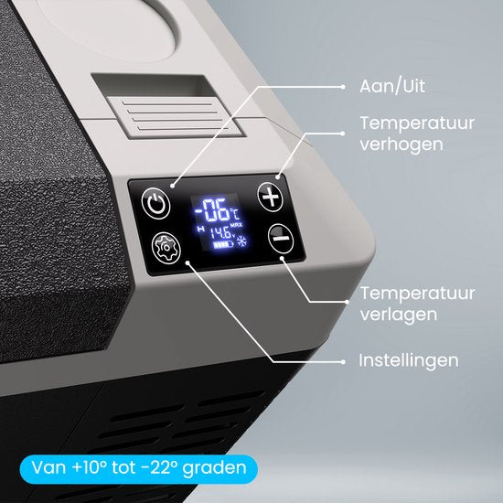 Auronic - Elektrische Kühlbox - 20L - Schwarz/Grau