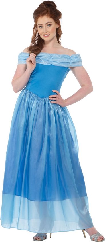 Karnevalskostüme Blaue Prinzessin Kostüm für Frauen Prinzessinnenkleid Damen Karnevalskleid - Polyester - Größe M - 1-teiliges Kleid