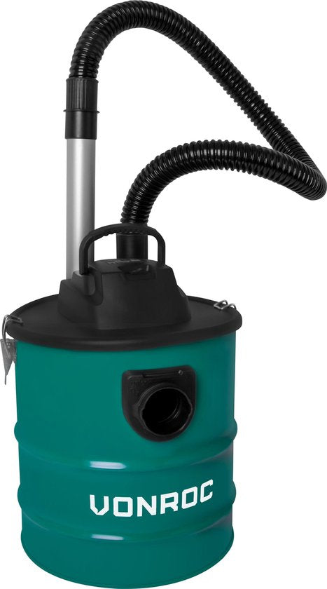 VONROC Aschesauger 1600W - 20L Fassungsvermögen - 3m Stromkabel - Für Kamin, Feuerstelle, Grill und Werkstatt