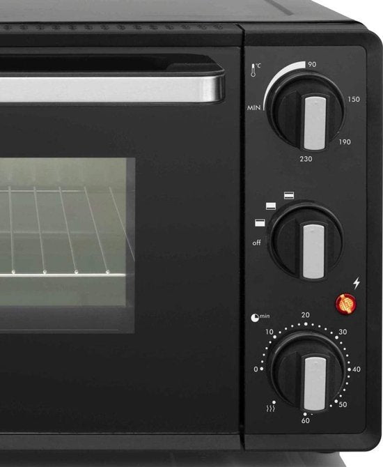 Tristar Freistehender Kompaktbackofen OV-3620 - 19 Liter Backofen - 1300 Watt - Ober- und Unterhitze - Schwarz
