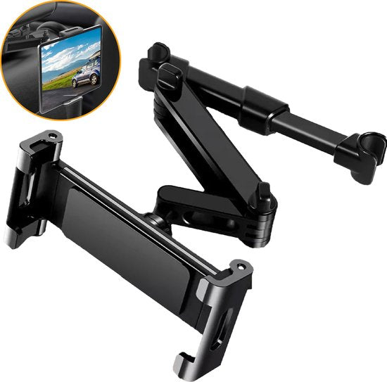 Tablet-Halter Auto - Kopfstütze - 360 Grad drehbar - Geeignet für Tablet, Telefon und mehr