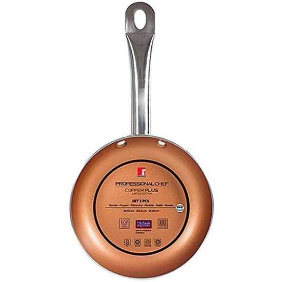 Bergner Bratpfannenset Copper Plus 20, 24 und 28 cm